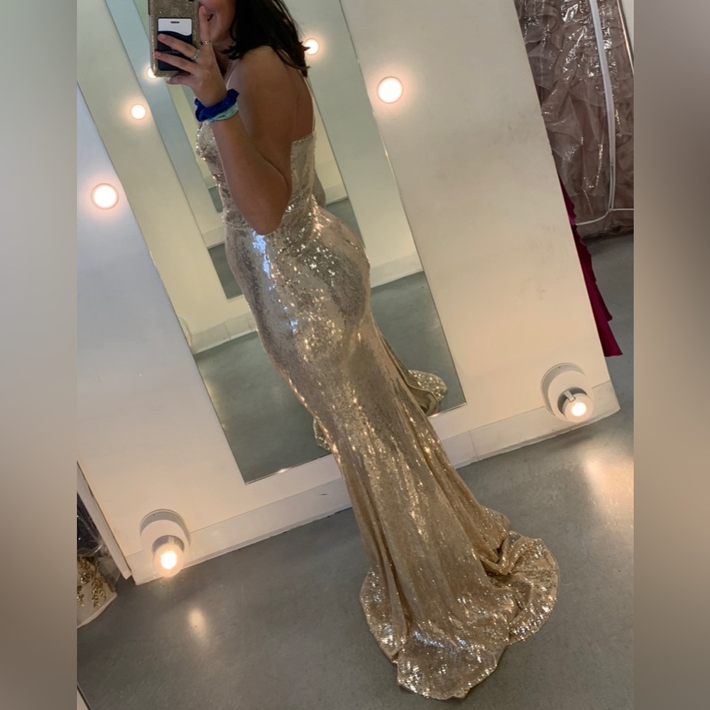 Faviana, Gold Prom Dress (Brand New)